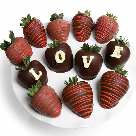 LOVE Belgian Chocolate Covered Strawberries