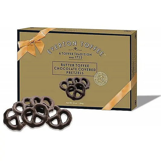 Dark Chocolate Butter Toffee Pretzels by Everton Toffee