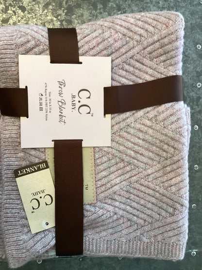 Heathered Knit Baby Blanket by C.C Beanie
