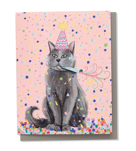 Party Animal Birthday Card-Cat