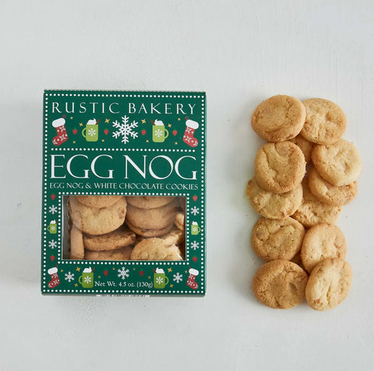 Egg Nog and white chocolate cookies