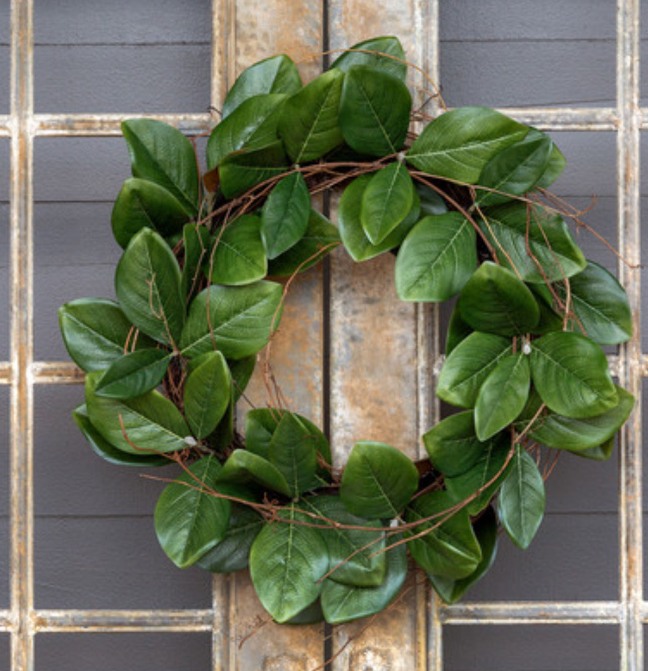 Magnolia Leaf and Twig Wreath