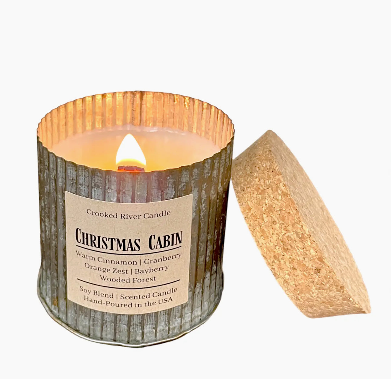 Christmas Cabin | Wood Wick Soy Candle by Crooked River Candle