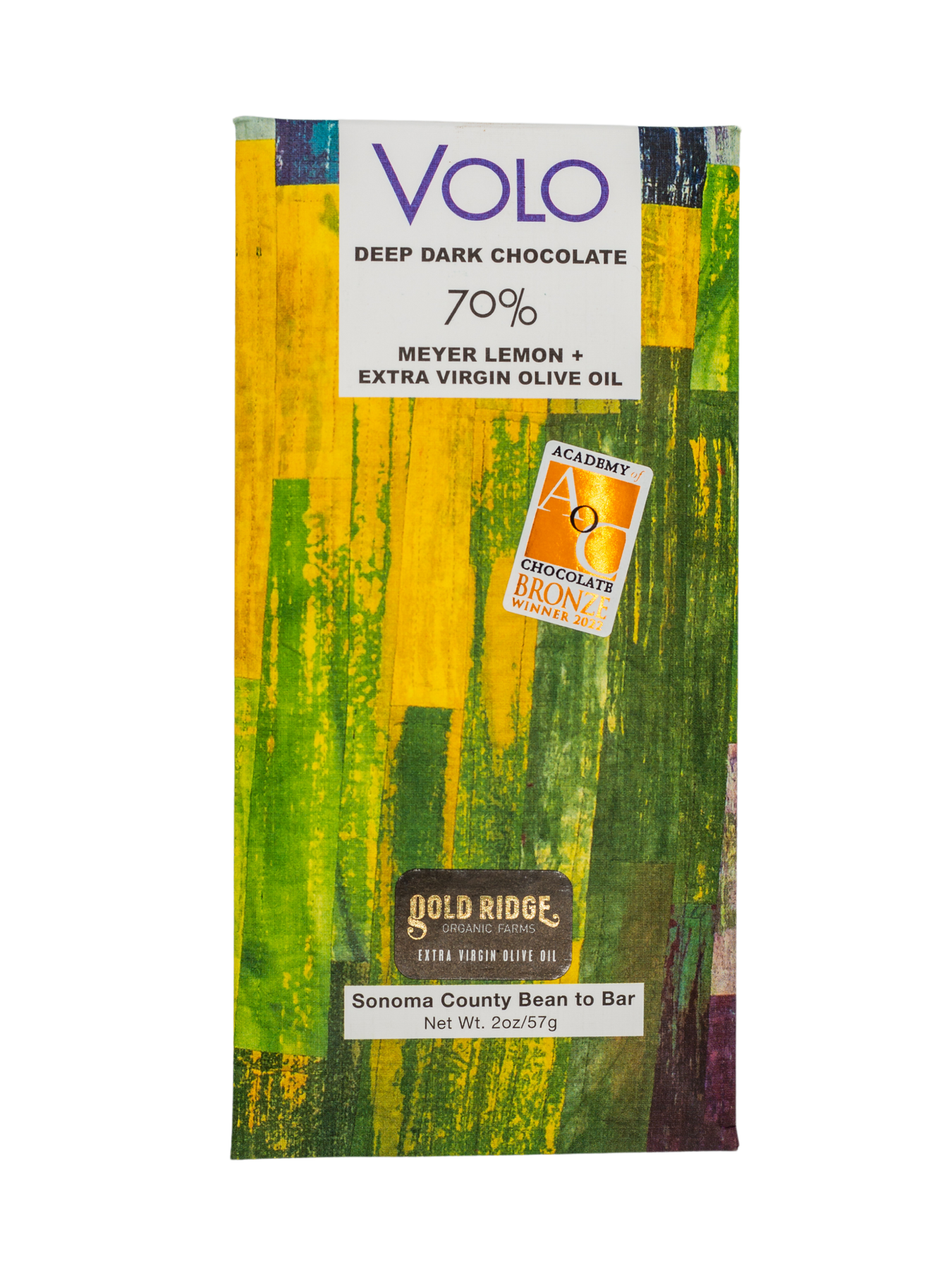 Volo Meyer Lemon & Extra Virgin Olive Oil 73% Dark Chocolate bar