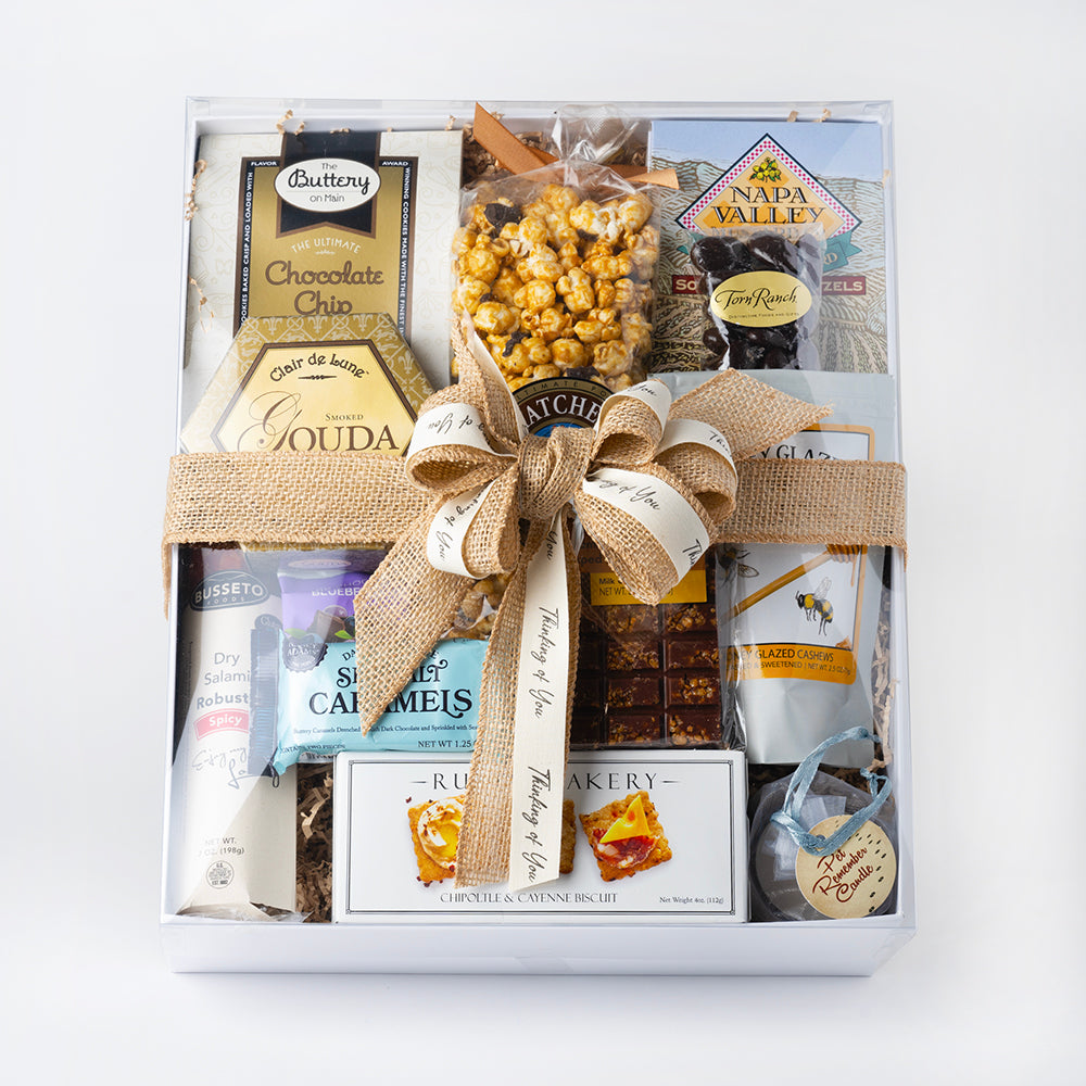 Dog Loss Comfort Gift Basket with Memorial Candle