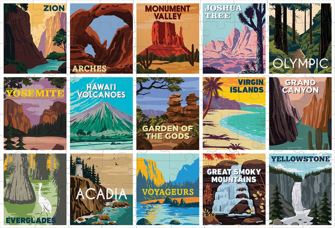 National Parks 100 Piece Puzzle by Cottage Door Press