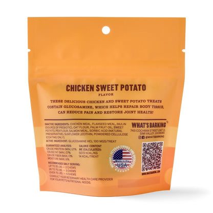 Chicken Sweet Potato Dog Treats by What's Barking