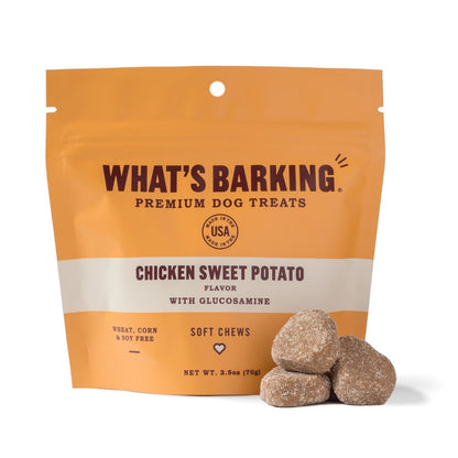 Chicken Sweet Potato Dog Treats by What's Barking