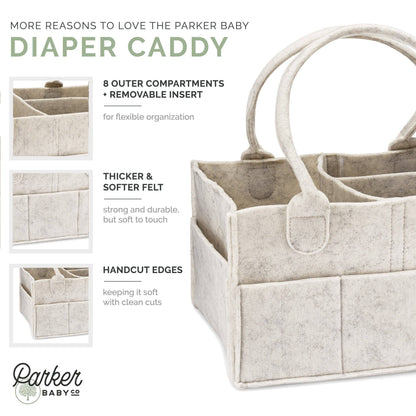 Diaper Caddy in White