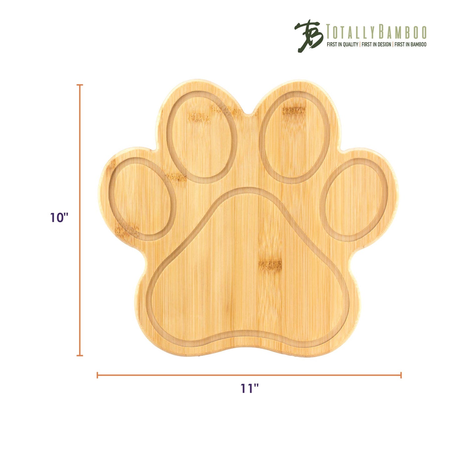 Paw Shaped Cutting Board & Charcuterie Serving Tray by Totally Bamboo