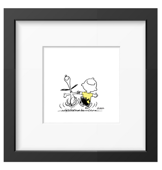 Peanuts Snoopy Charlie Dance Framed Print Handmade