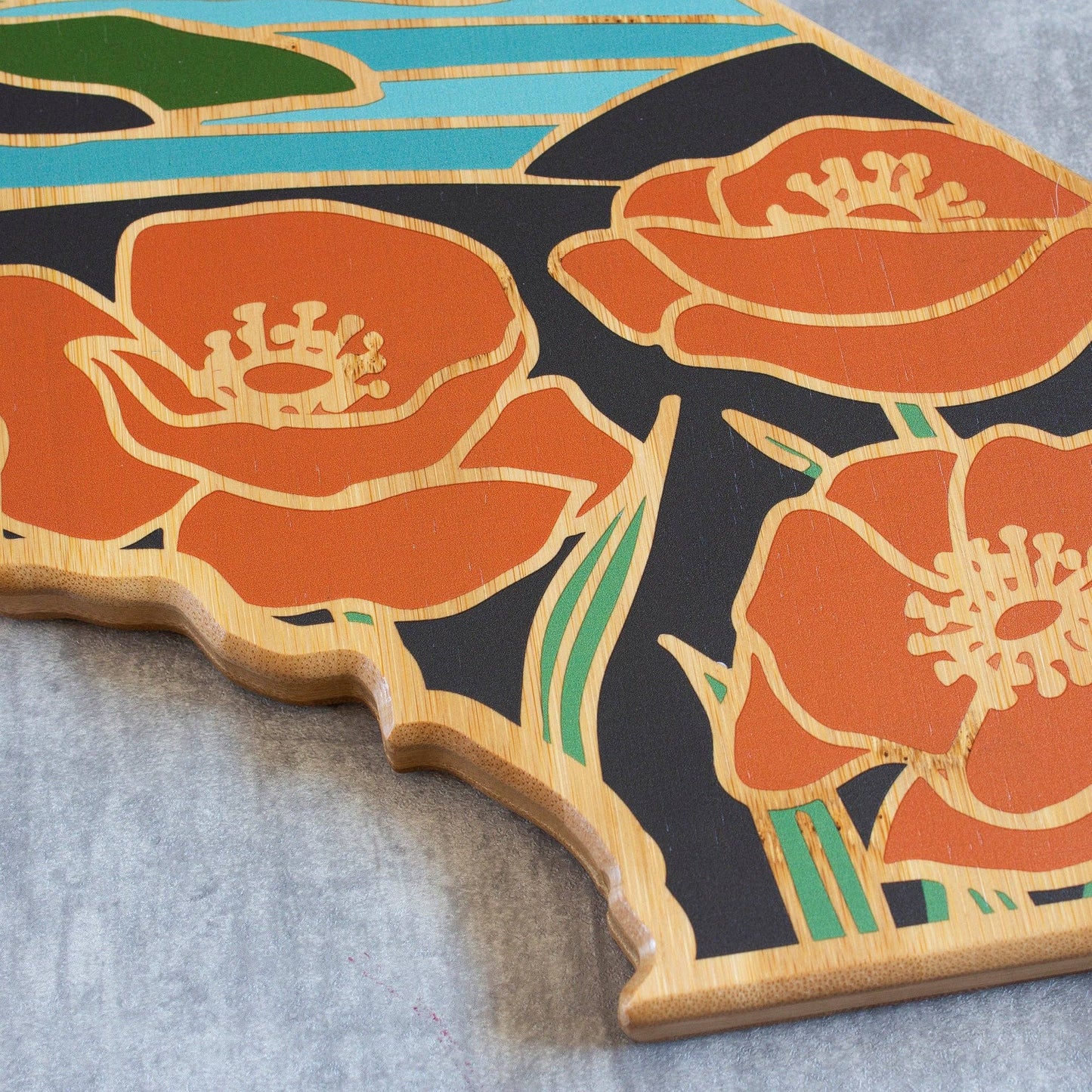 California Cutting Board with Artwork by Summer Stokes