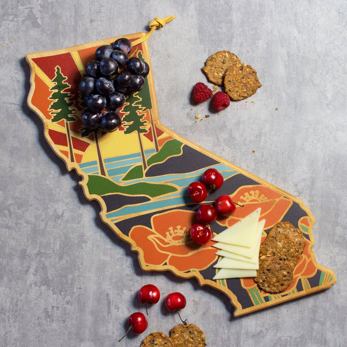 California Cutting Board with Artwork by Summer Stokes