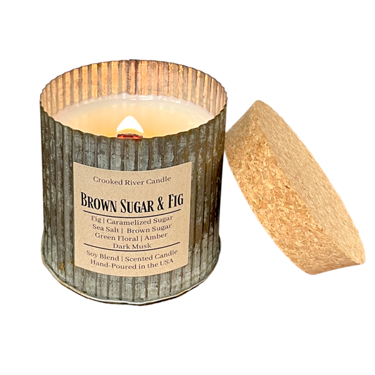 Brown Sugar & Fig | Wood Wick Soy Candle by Crooked River Candle