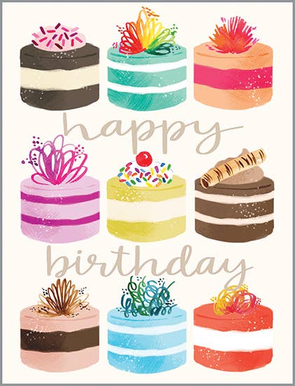 "Happy Birthday" Birthday Greeting Card by Gina B Designs