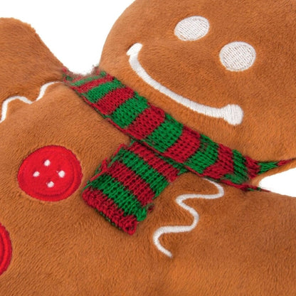 Holiday Classic Gingerbread Man Plush Dog Toy